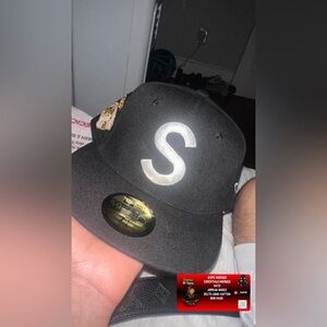 Black and Gray SUPREME 59FIFTY Fitted Cap